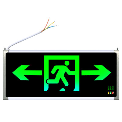 

Moefu 80784 safety exit fire indicator LED new national standard fire emergency light safety exit evacuation sign emergency channel sign light single-sided two-way