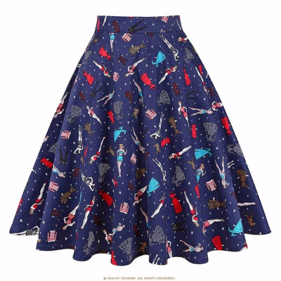 

Design Floral Skirt Women High Waist Plus Size Summer Skirts