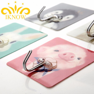 

6pcs Transparent Strong Self Adhesive Door Wall Hangers Towel Mop Handbag Holder Hooks For Hanging Kitchen Bathroom Accessories