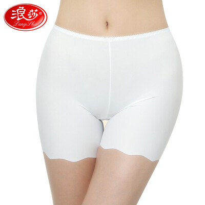 

Langsha LangSha ice silk seamless safety pants anti-lighting ladies summer cotton jacket large size three points leggings insurance pants white  suitable within 100 kg