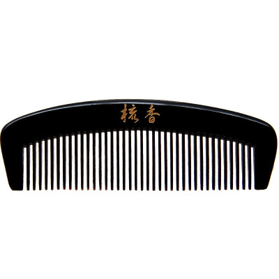 

Jingdong supermarket] comb incense crescent angle black buffalo horn comb J1801