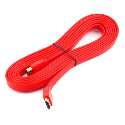 

Flat Noodle HDMI Cable HighSpeed For HDMI 3D DVD HDTV 15m 3m 5m red 3m