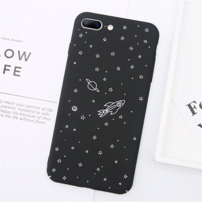 

Matte Cartoon Planet Space Stars Hard Phone Cases For iPhone 7 8 6 6S Plus