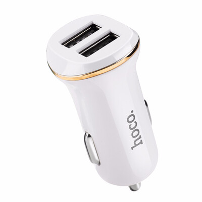 

HOCO Car Charger 5V 21A Mini Dual USB Car Charger for iPhone 7 6 8 Samsung Xiaomi Tablets Mobile Phones Auto Charging Adapter