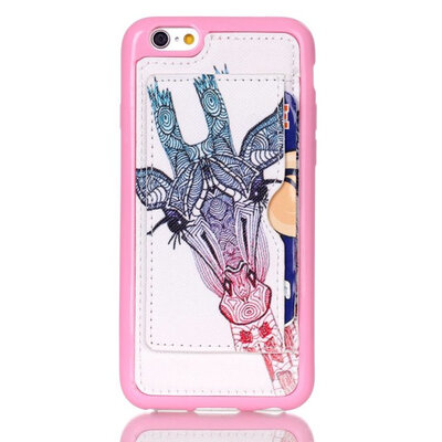 

мити iphone6 6s красочные пу + тпу назад дело подключать карты стенд для iPhone 6 6s 4,7 "shockproof телефон защиты покрытия