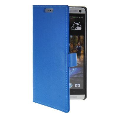 

MOONCASE Slim Leather Flip Wallet Card Pouch with Kickstand Shell Back ЧЕХОЛ ДЛЯ HTC One Max T6 Blue