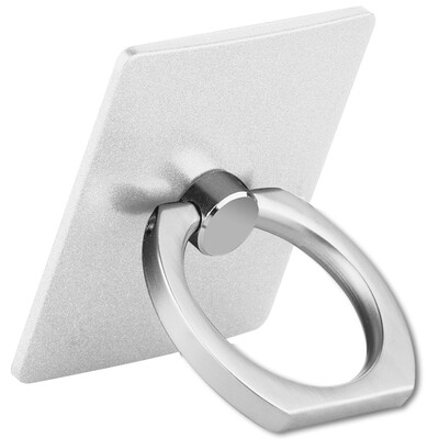 

KOOLIFE mobile phone portable bracket metal finger buckle bracket creative accessories car lazy stent for iPhone 6S Samsung Huawei&other mobile phone flat silver