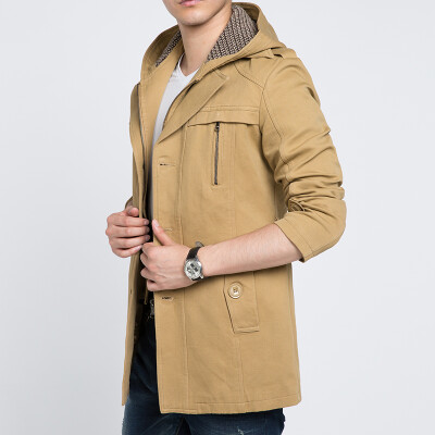 

Necini™ Man' Windbreaker jacket and long sections cultivating cotton coat tide male Korean men