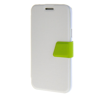 

MOONCASE Side Flip Hard board Slim Leather Bracket Window чехол для Cover Samsung Galaxy S5 Mini белый