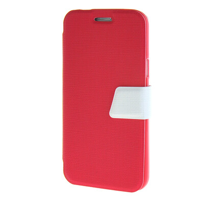 

MOONCASE Side Flip Hard board Slim Leather Bracket Window чехол для Cover Samsung Galaxy S5 Mini ярко розовый