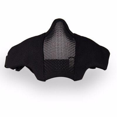 

Tactical Airsoft Mask Helmet Half Lower Face Metal Steel Mesh Net Hunting Protective prop for Paintball Party Mask CS