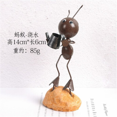 

Creative cute iron ant small furnishings home miniature garden accessories living room bookcase home decoration animal crafts