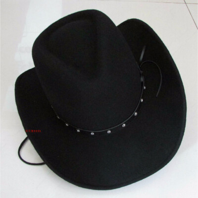 

New 100 Wool Fedoras Hat Promotion Adult Waterproof Woolen Men Equestrian Hat Male Knight Cowboy Gentleman Hat Wide Brim B-8138