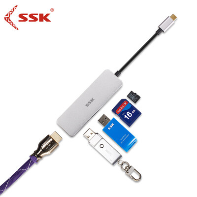 

SSK C525 docking station Type-C to USB30 splitter HDMI interface TF SD card reader Apple MacBook expansion docking stati