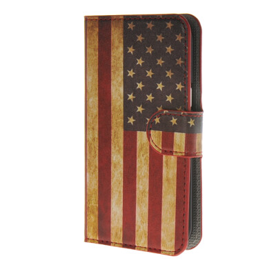 

MOONCASE U. American Flag Leather Wallet Flip Card Slot Stand Pouch Case Cover for Samsung Galaxy J1 A09