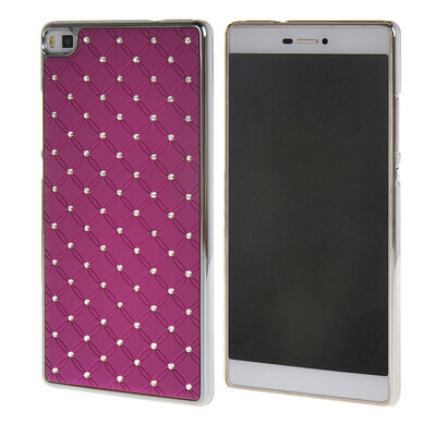 

MOONCASE Huawei P8 Футляр Роскошные Chrome горный хрусталь Bling Звезда задняя крышка чехол для Huawei Ascend P8 фиолетовый