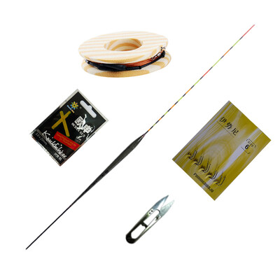 

Hermite YinShi Taiwan fishing rod line group 54 meters line group drift hook combination set floating drift line group accessories set