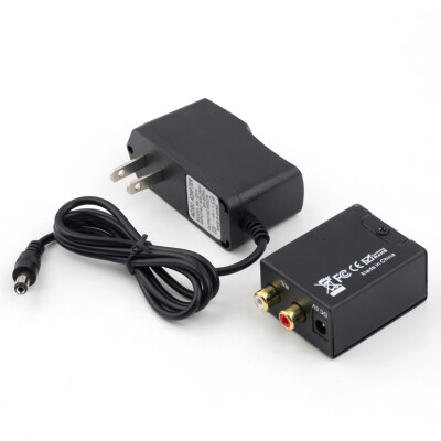 

Digital Optical Coaxial Toslink to Analog RCA /R Audio Converter Converts Black US Plug