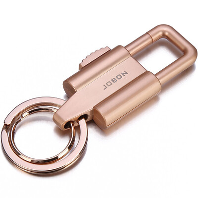 

JOBON Bangzhong key chain ring car key chain chain mother double key chain buckle waist hanging ZB-060G rose gold