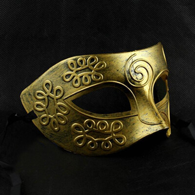 

mymei Antique Greek Roman Soldier Venetian Party Masquerade Mask Golden