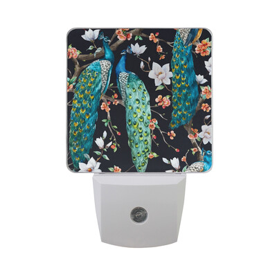 

ALAZA LED Night Light With Smart Dusk To Dawn SensorPeacock Blue Plug In Night Light