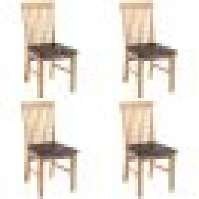 

Oak Wood Dining Chairs 4 pcs Artificial Leather