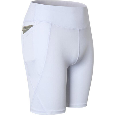 

High Waist Out Pocket Yoga Shorts Tummy Control Workout Running 4 Way Stretch Yoga Shorts