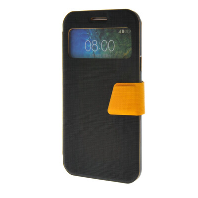 

MOONCASE View window Leather Wallet Flip Stand Pouch чехол для Samsung Galaxy E7 Black