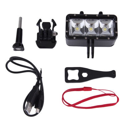 

30m Underwater Waterproof Diving Spot Light LED Mount for GoPro Hero 4 3+ 3