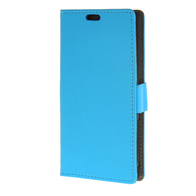 

MOONCASE Simple style Leather Wallet Flip Card Stand Back Case Cover for Sony Xperia Z4 Blue