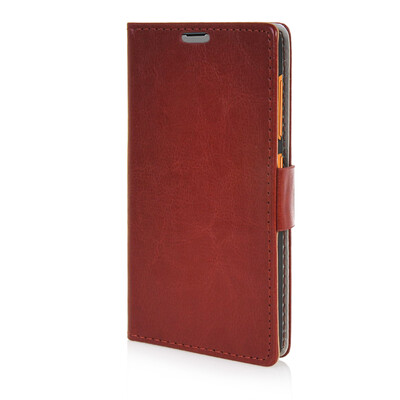 

MOONCASE Leather Wallet Flip Card Slot Pouch Stand Shell Back ЧЕХОЛ ДЛЯ Nokia Lumia 535 Brown