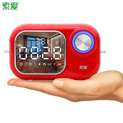 

Sony Ericsson soaiy E16 Bluetooth Speaker Computer Subwoofer Card U Disk Portable Car Outdoor Radio Alarm Clock Pink