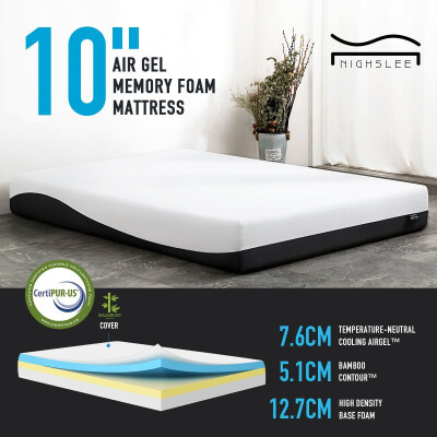 

Nighslee 10 inch Certipur-US Certified Cool Gel Memory Foam Mattress in Box -100 Days Trial 10 Years Warranty