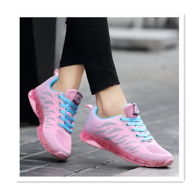 

New Korean version of breathable mesh shoes wild student sports shoes thick-soled casual shoes mesh wild soft bottom fitness runni