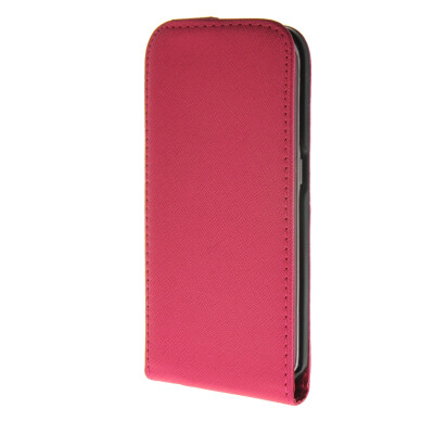 

MOONCASE High Quality Cross pattern Leather Vertical Flip Protector Cover Case for Samsung Galaxy S6 Edge Hot pink