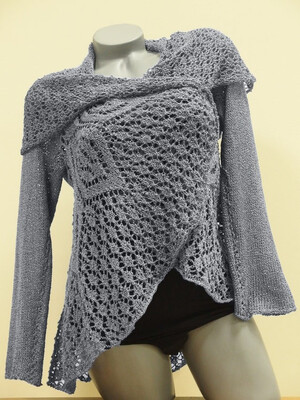 

Pure color irregular sexy sweater