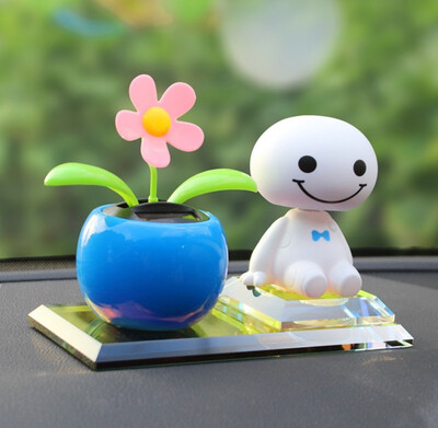 

Car ornaments shaking head big white sun floats on the decoration ornaments crystal car perfume car perfume seat