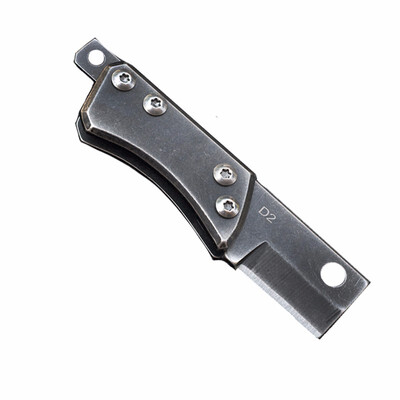 

CHACHEKA D2 Steel Mini Pocket Folding Knife Titanium Alloy Handle EDC Portable Keychain Knives Outdoor Self-defense Jackknife