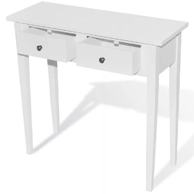 

Dressing Table White Dressing Console Table with Two Drawers Home Decoration T8V7B0Z4