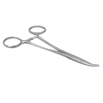 

NicerDicer 5" Fishing Stainless Steel Curved Tip Hemostat Locking Clamps Forceps