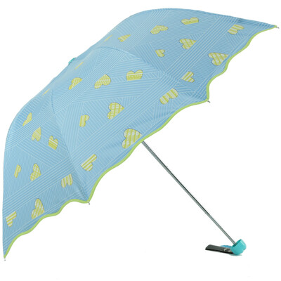 

【Jingdong Supermarket】 Paradise umbrella fashion three fold wave side sunny umbrella silver plastic light umbrella umbrella umbrella 33226 golden yellow