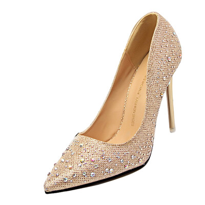 

Women Rhinestone Shoes Platform Stiletto High Heel Pumps Cocktail Party Prom