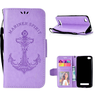 

MOONCASE millet red rice 4A embossed mermaid anchor holster - purple