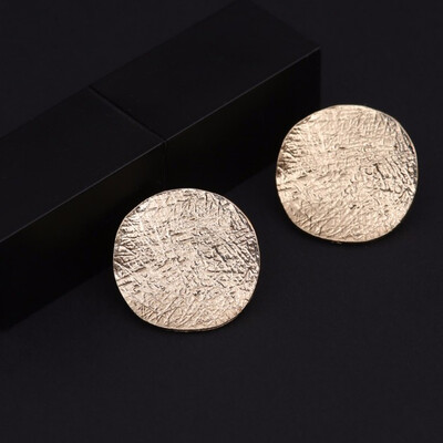 

New fashion exaggerate web celebrity round ear clip pop simple girl accessories jewelry clip earrings gift