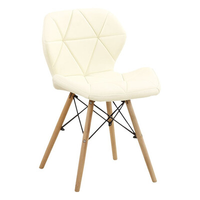 

Modern restaurant used wooden legs dining leather chair
