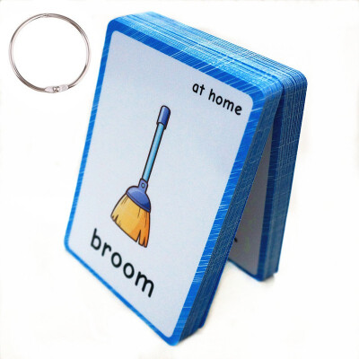 

63-at home theme Flash Cards-English word learning card&pocket size flash card for Preschool children-English Vocabulary Cards