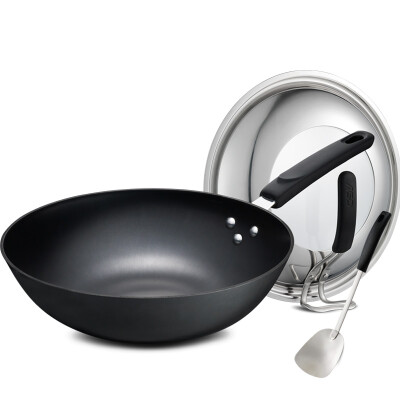 

Jingdong supermarket] Ai Shida 32CM a new generation of cast iron rust can not wok WG8332QB healthy uncoated cooking pot wok to send shovel