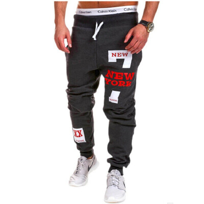 

2016 Free Shipping Fashion Casual Leeter Printing men Pants Skinny Joggers Hip Hop Sport Harem Baggy Casual Pants plus size 3XL