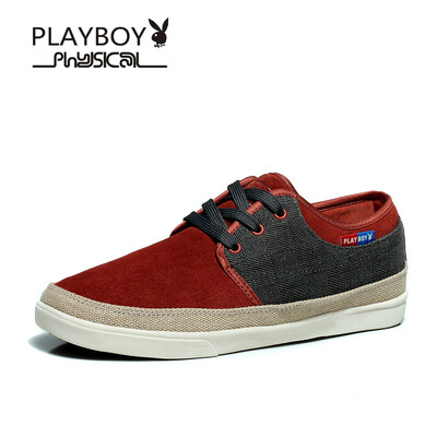

PLAYBOY brand Autumn,New,England style casual,Joint,Characteristic,Full leather sneaker,Men's shoes