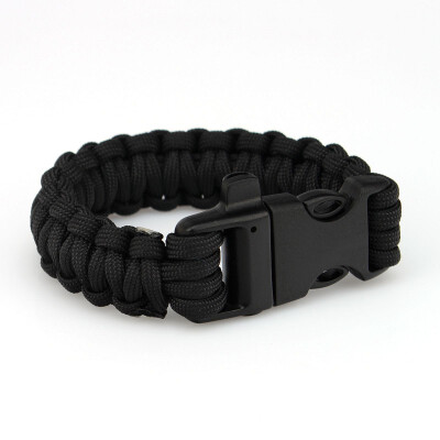 

550 Paracord Outdoors Survival Rope Escape Emergency Bracelet Wristband Bracelet BLACK